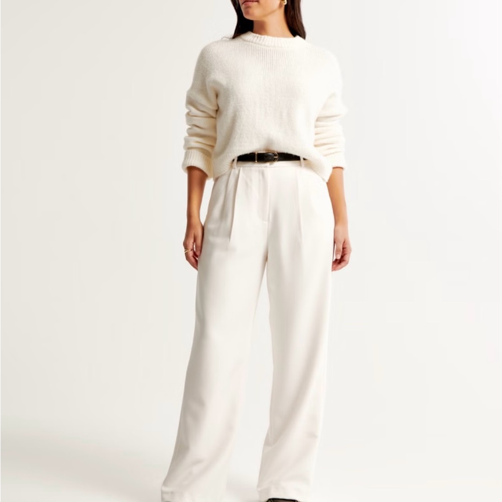 Abercrombie & Fitch CurveLove Sloane Tailored Wide Leg Pant